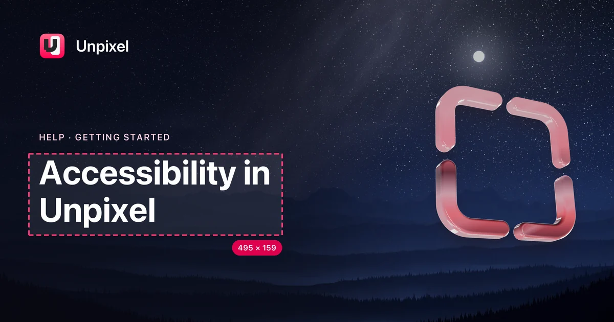 Title card: Accessibility in Unpixel