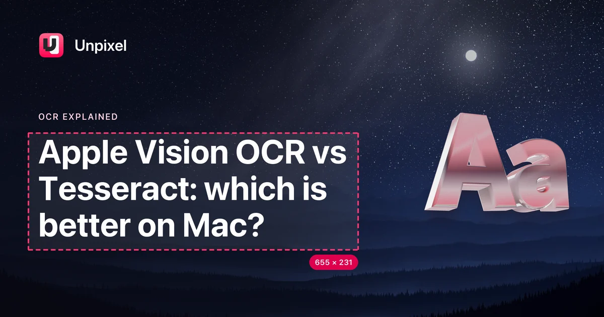 Title card: Apple Vision OCR vs Tesseract: which is better on Mac?