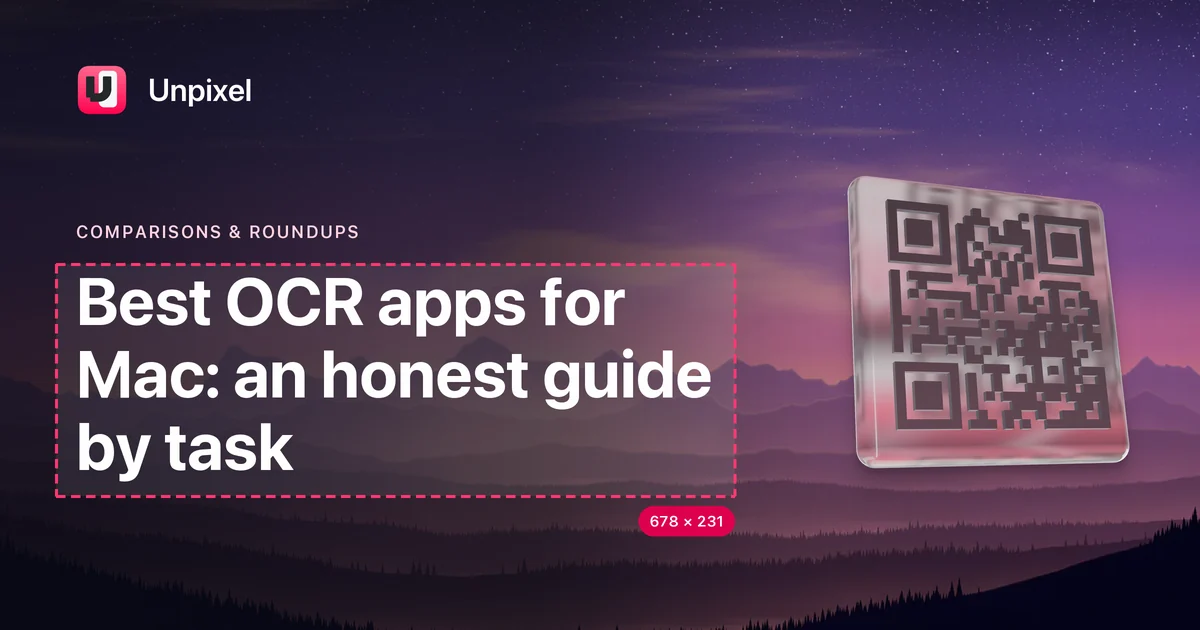 Title card: Best OCR apps for Mac: an honest guide by task