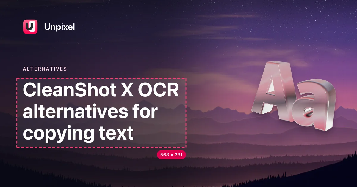 Title card: CleanShot X OCR alternatives for copying text