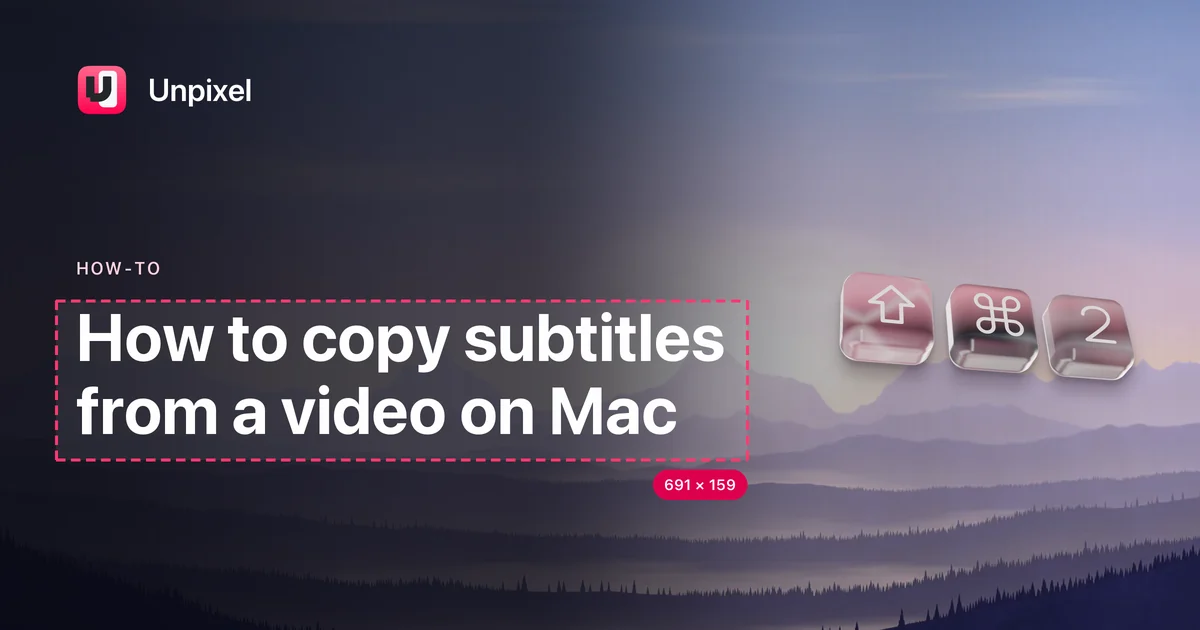 Title card: How to copy subtitles from a video on Mac