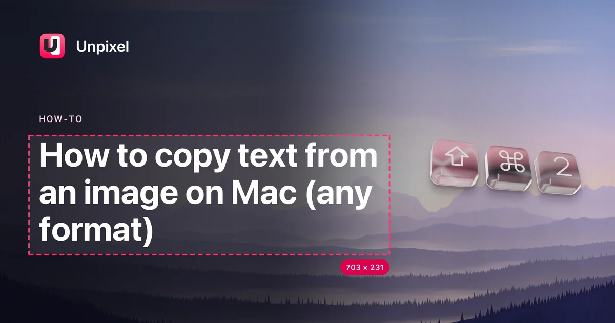 Title card: How to copy text from an image on Mac (any format)