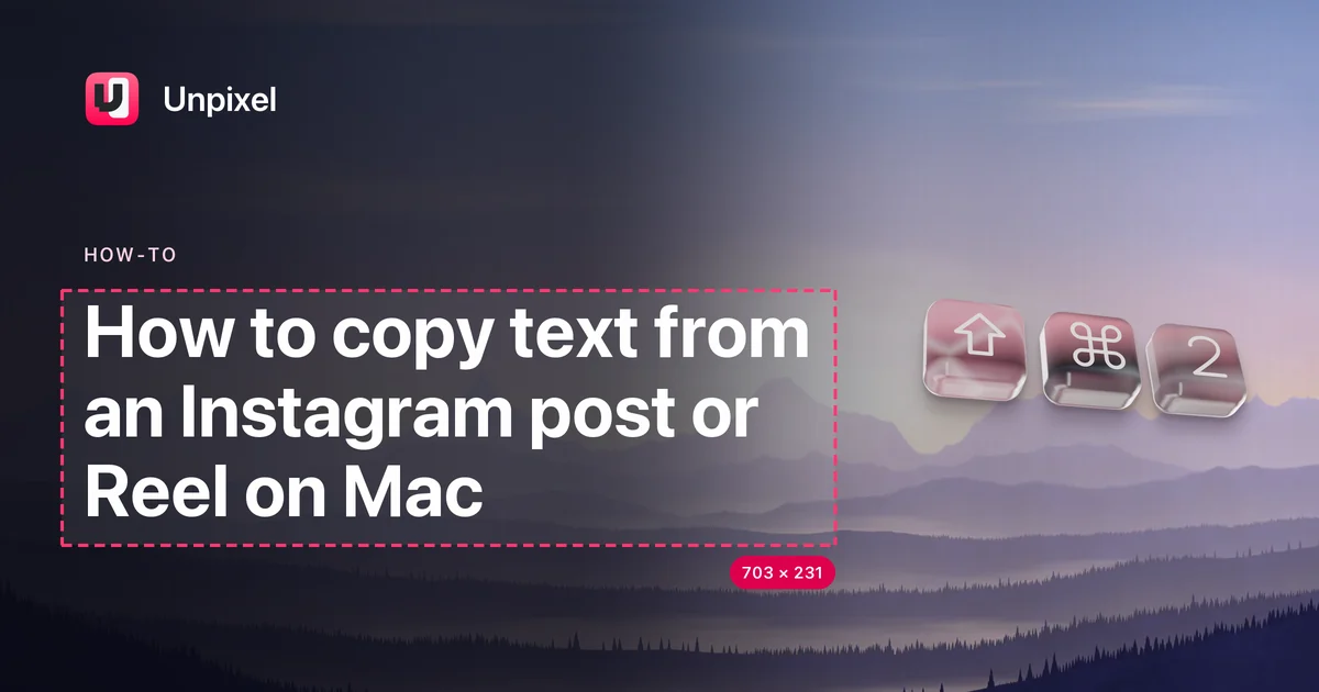 Title card: How to copy text from an Instagram post or Reel on Mac
