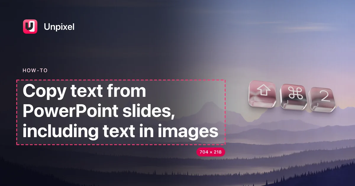 Title card: Copy text from PowerPoint slides, including text in images