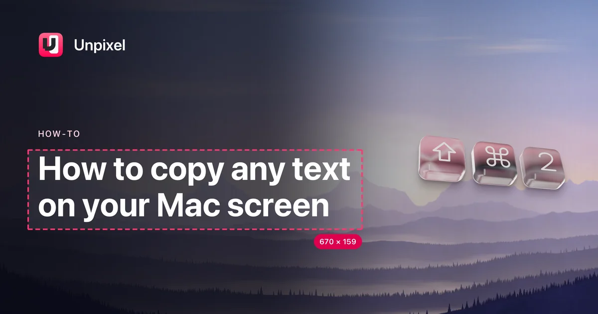 Title card: How to copy any text on your Mac screen