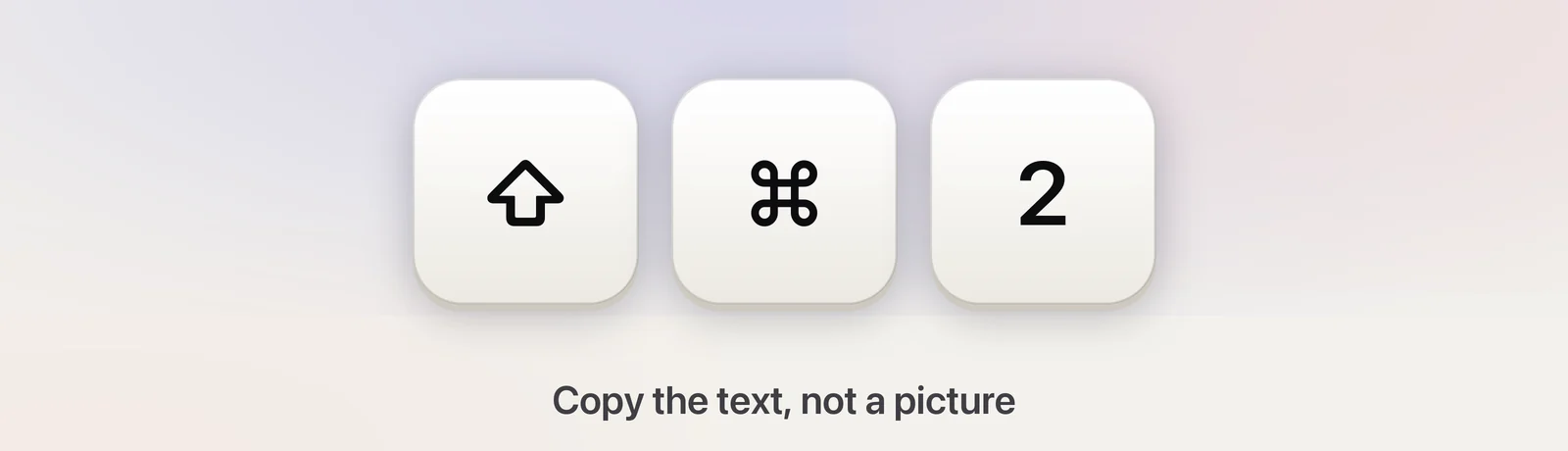 The capture shortcut for text