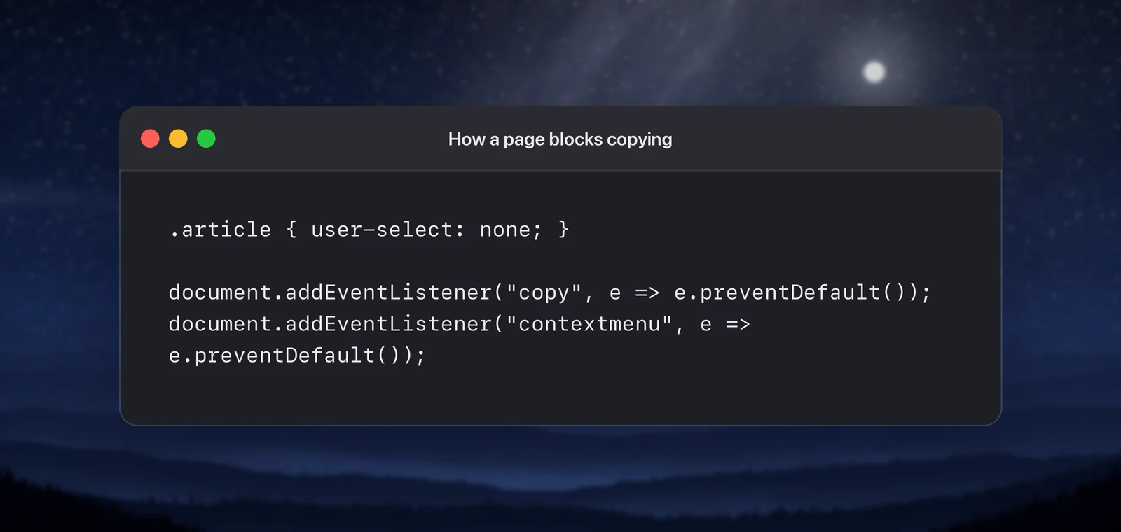 How a page blocks copying