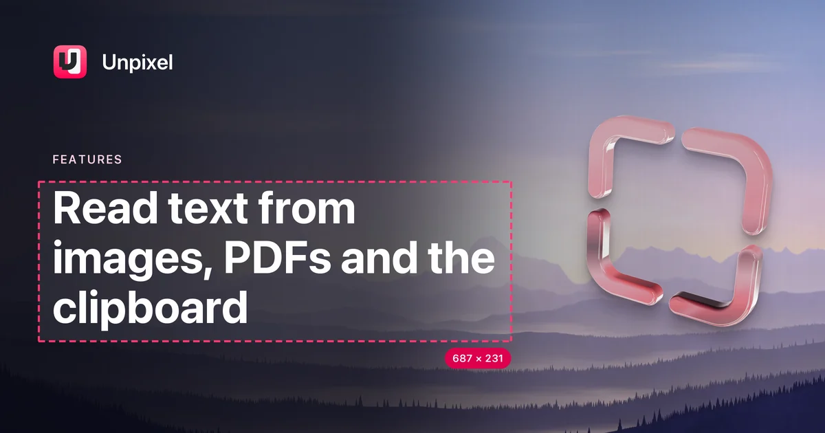 Title card: Read text from images, PDFs and the clipboard