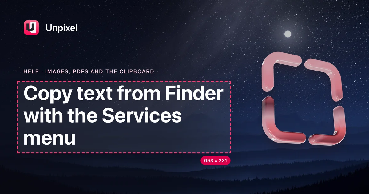 Title card: Copy text from Finder with the Services menu