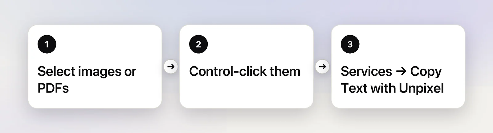 Steps to copy text from files in Finder