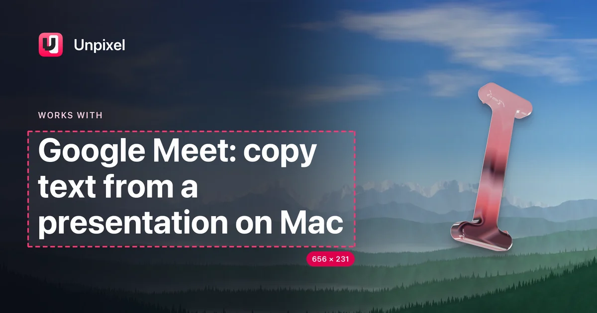 Title card: Google Meet: copy text from a presentation on Mac