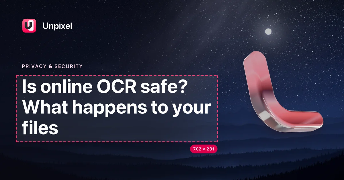 Title card: Is online OCR safe? What happens to your files