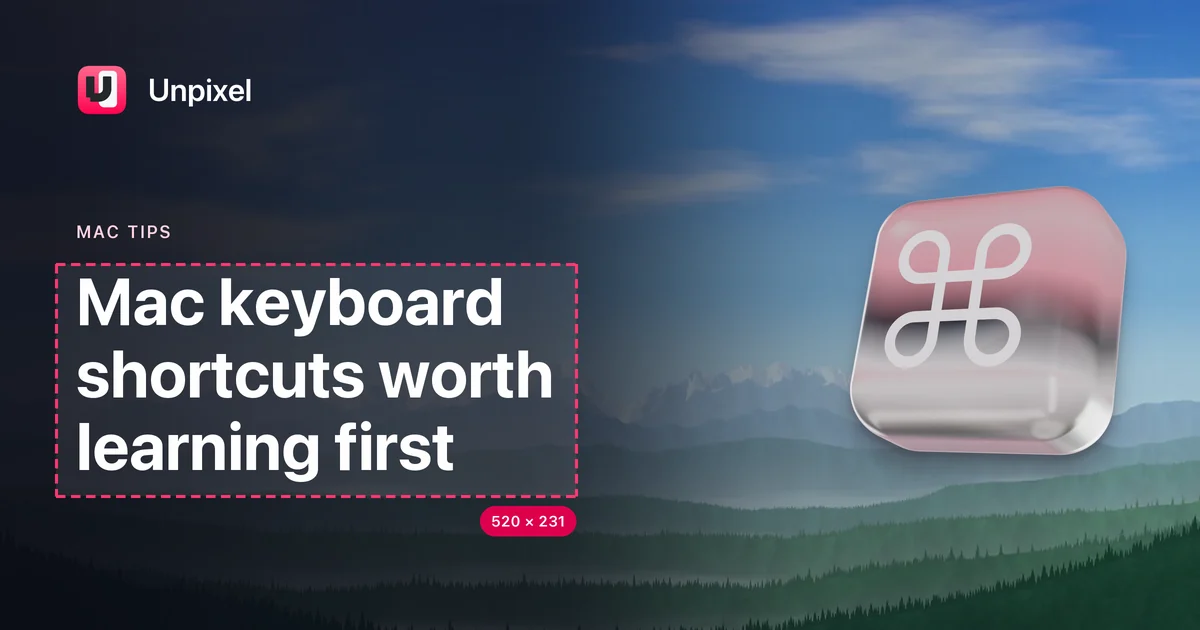 Title card: Mac keyboard shortcuts worth learning first