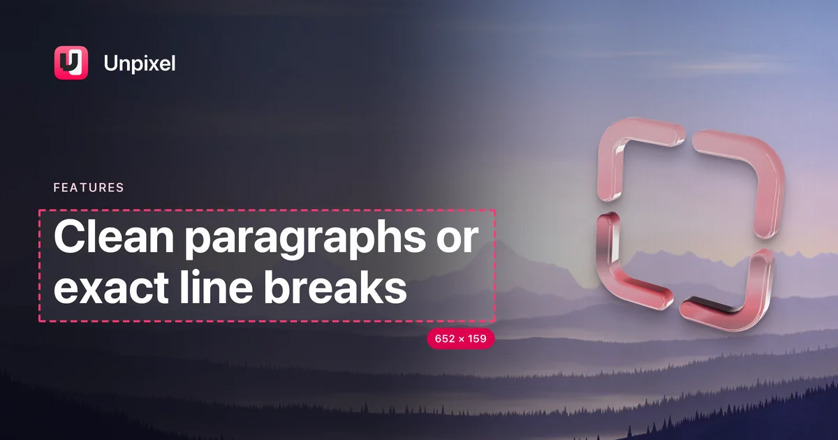 Title card: Clean paragraphs or exact line breaks