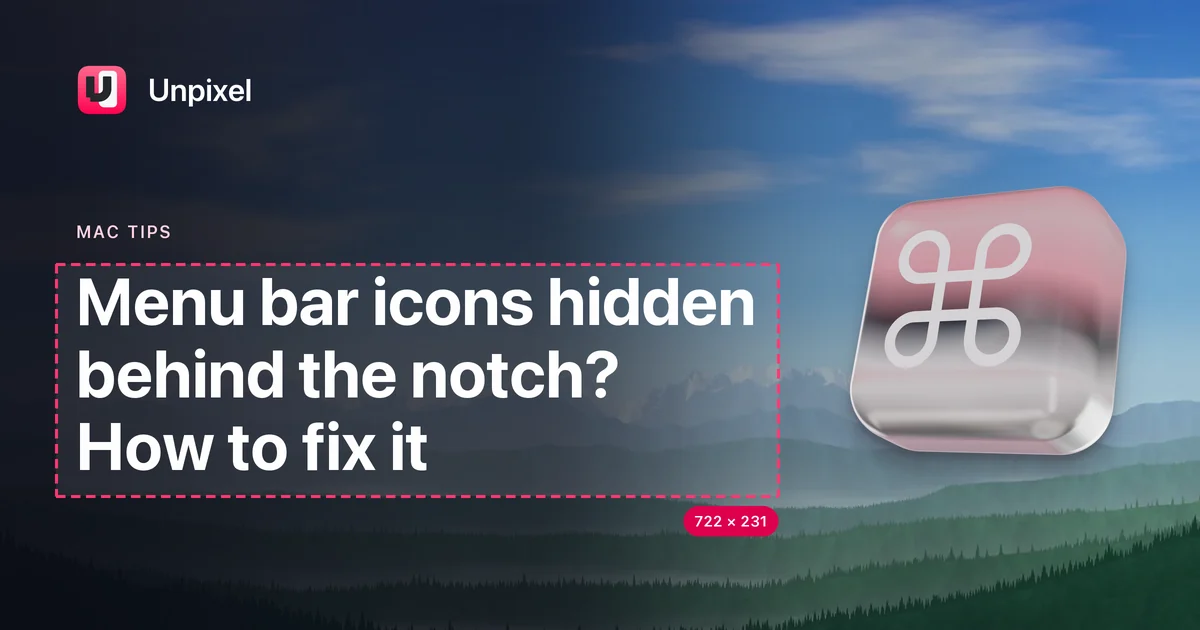 Title card: Menu bar icons hidden behind the notch? How to fix it