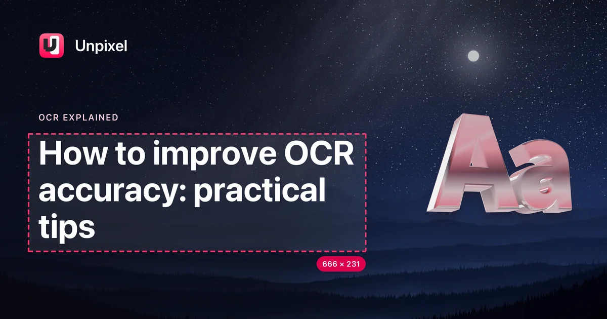 Title card: How to improve OCR accuracy: practical tips
