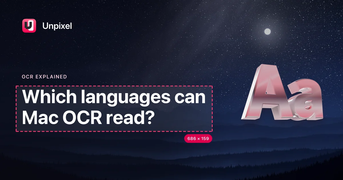 Title card: Which languages can Mac OCR read?