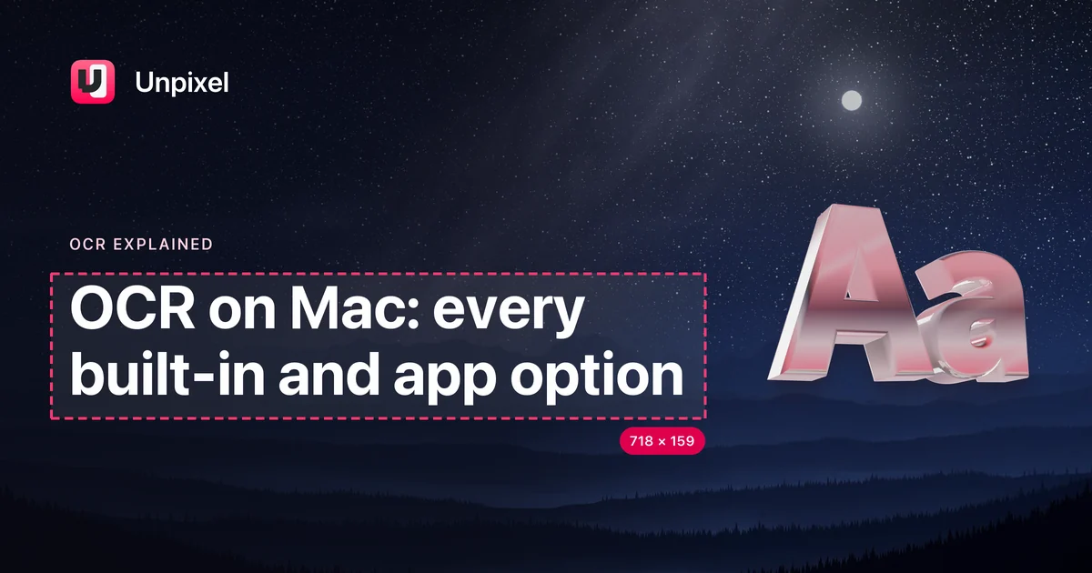 Title card: OCR on Mac: every built-in and app option