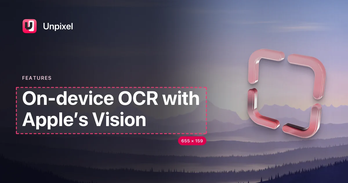 Title card: On-device OCR with Apple’s Vision