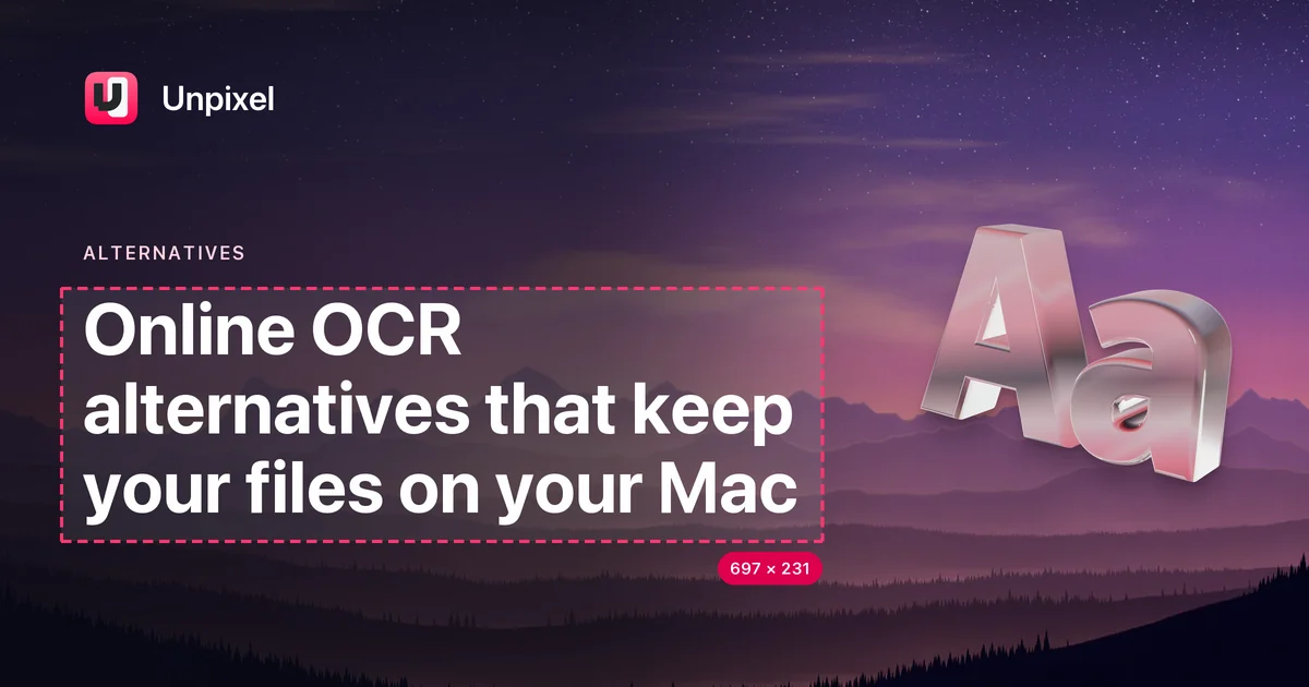 Title card: Online OCR alternatives that keep your files on your Mac
