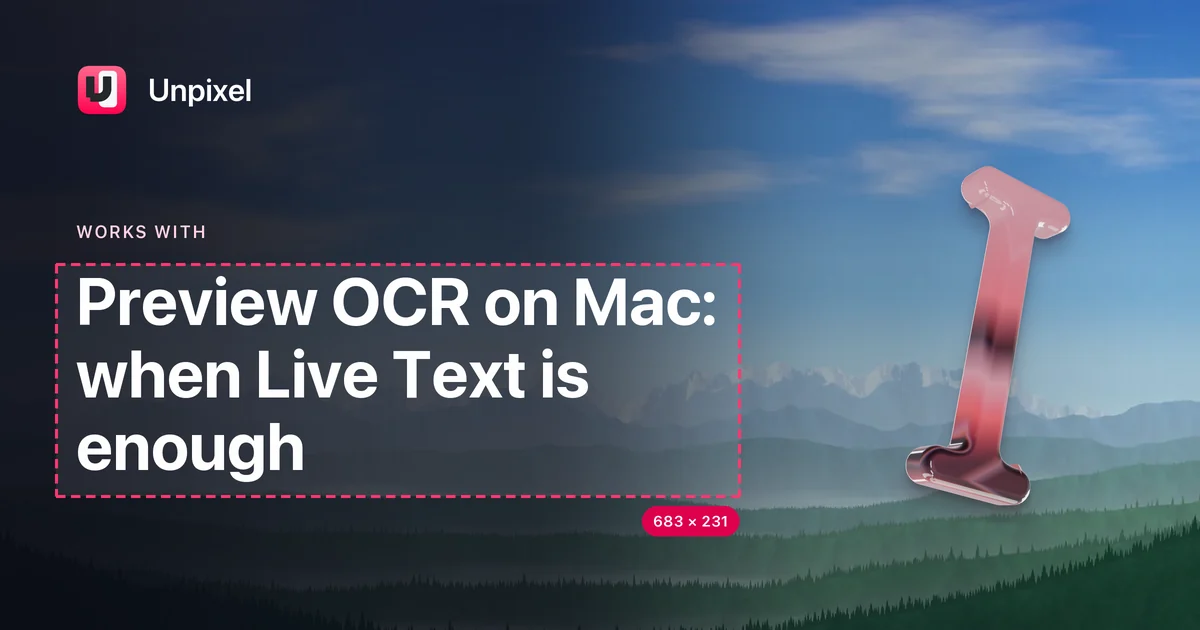 Title card: Preview OCR on Mac: when Live Text is enough