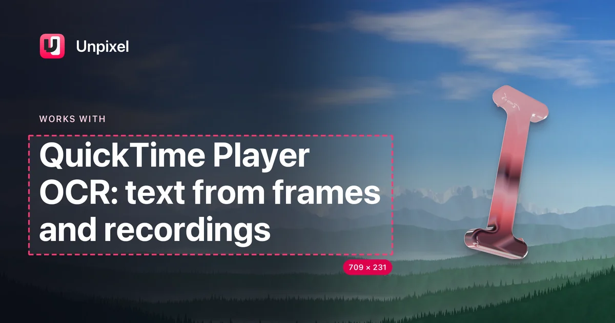 Title card: QuickTime Player OCR: text from frames and recordings