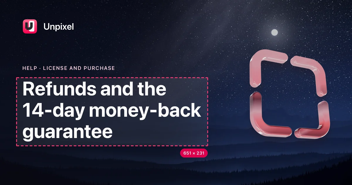 Title card: Refunds and the 14-day money-back guarantee