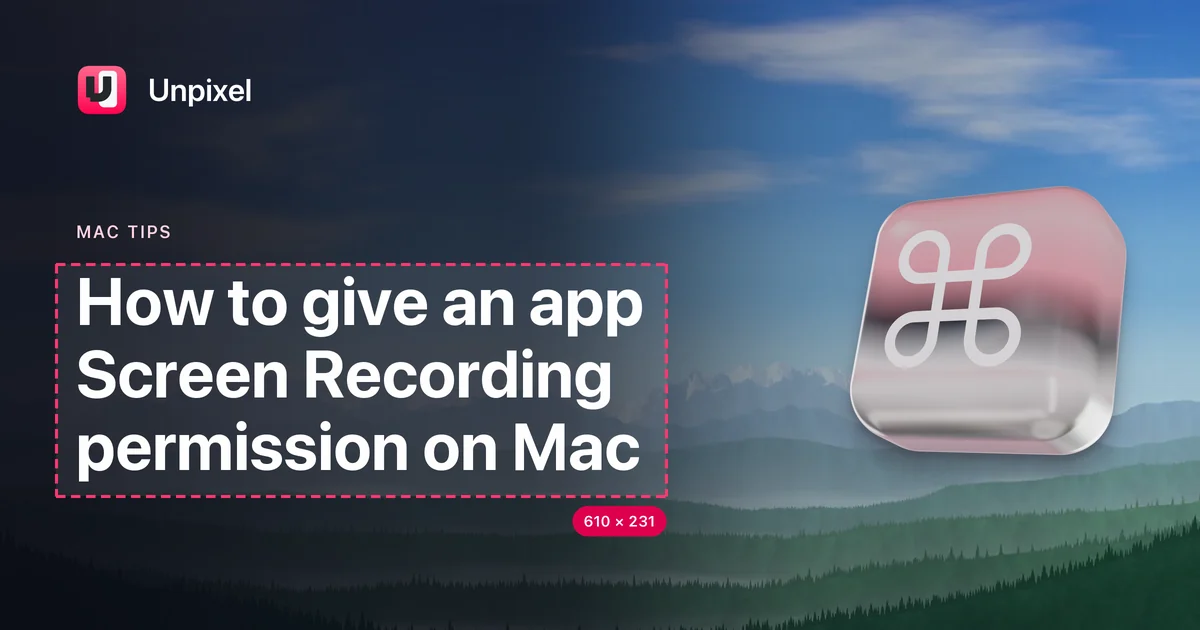 Title card: How to give an app Screen Recording permission on Mac