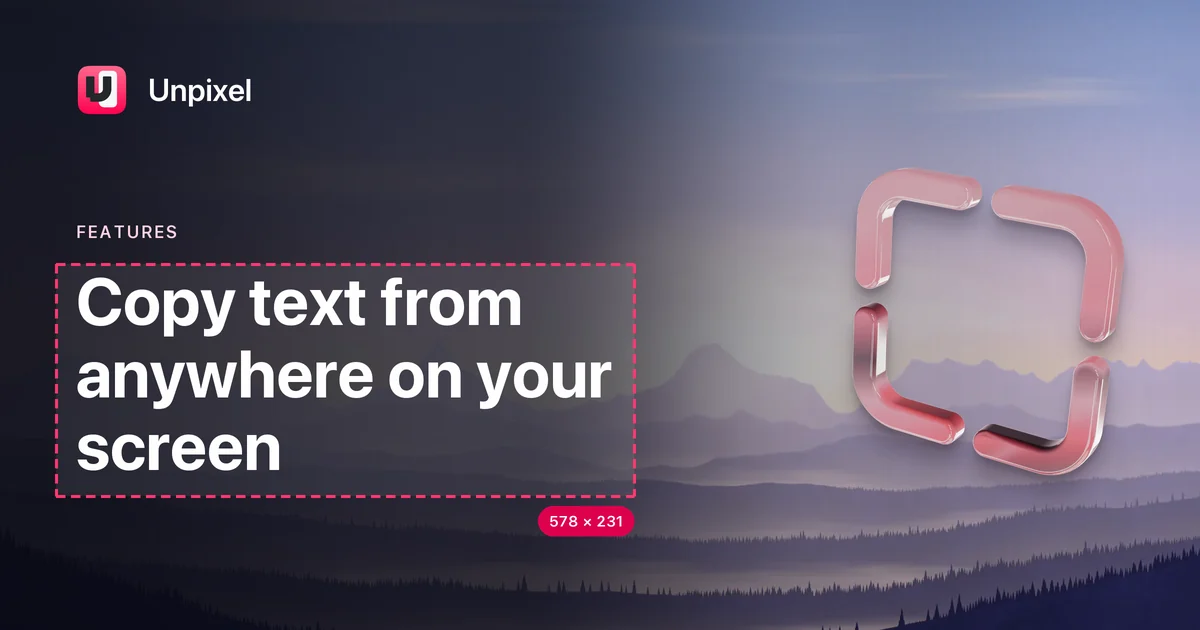 Title card: Copy text from anywhere on your screen