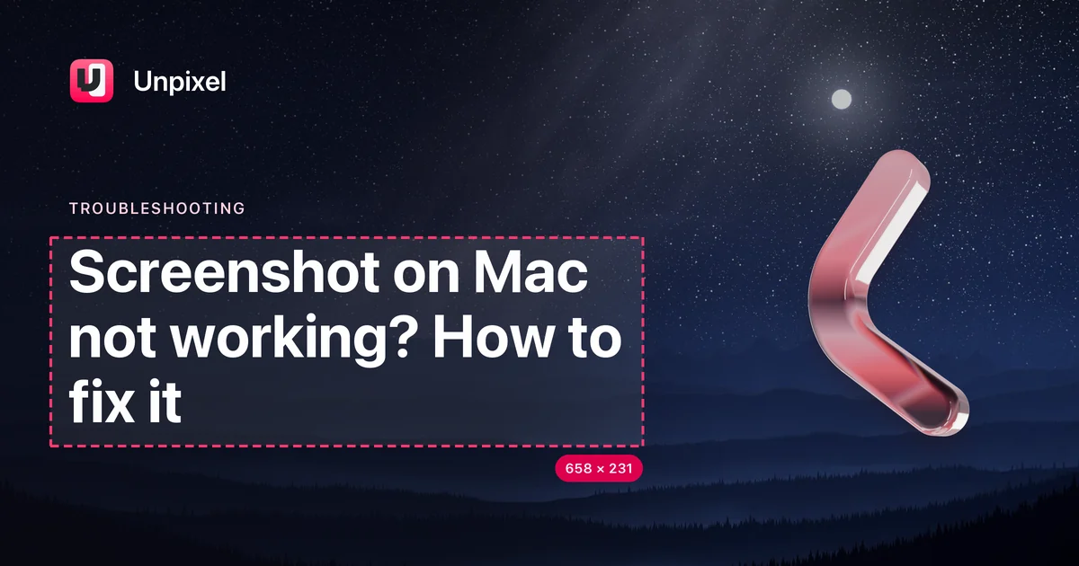 Title card: Screenshot on Mac not working? How to fix it