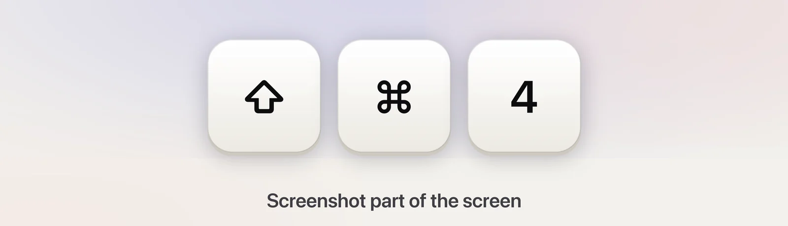 The Shift, Command and 4 keys