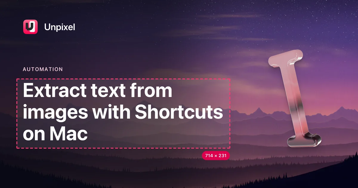 Title card: Extract text from images with Shortcuts on Mac