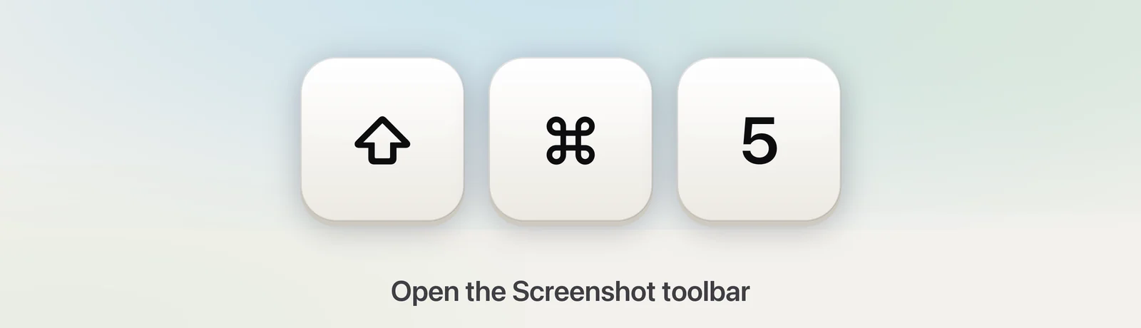 The shortcut for the Screenshot toolbar