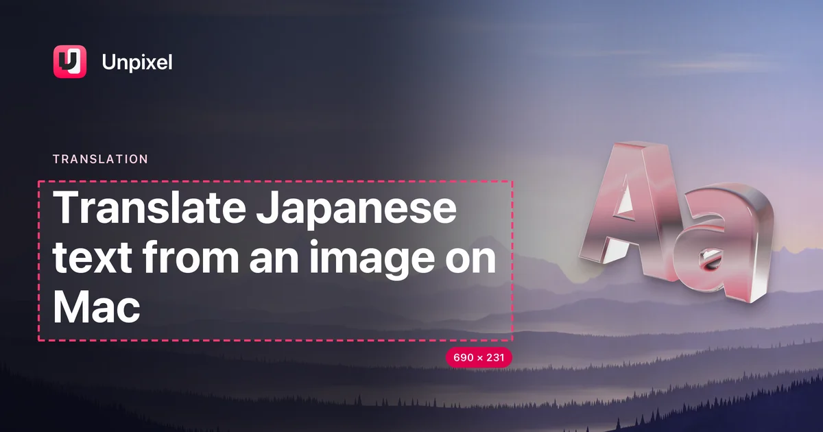 Title card: Translate Japanese text from an image on Mac