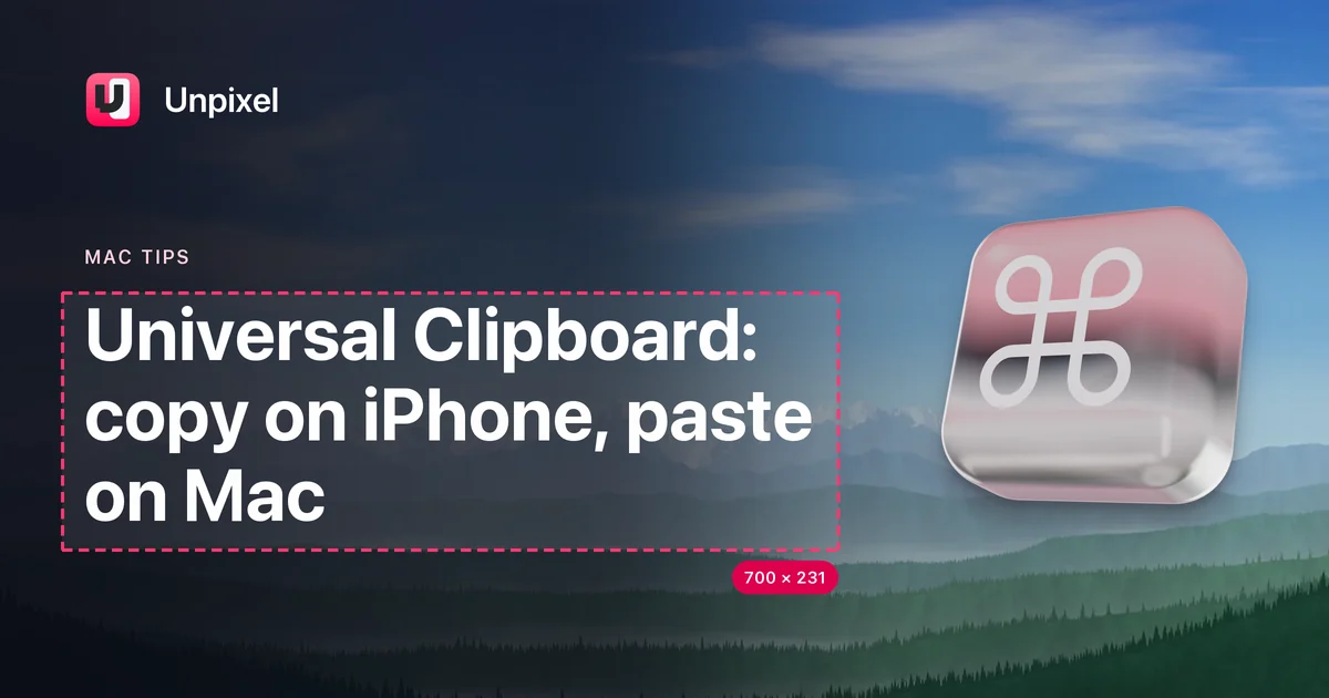 Title card: Universal Clipboard: copy on iPhone, paste on Mac