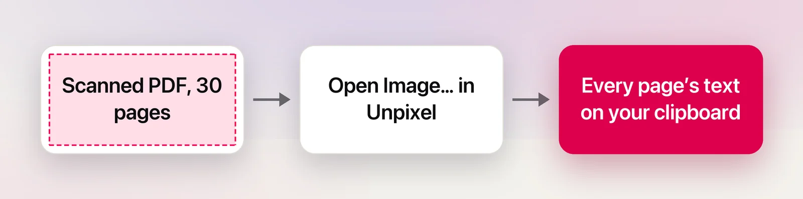 A whole scanned PDF read in one step