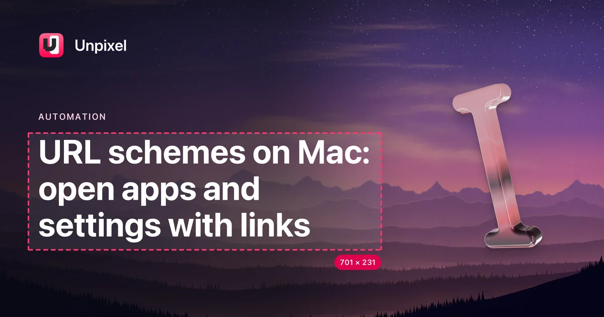 Title card: URL schemes on Mac: open apps and settings with links